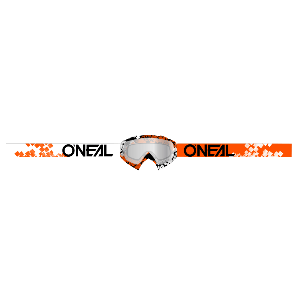 Maschera cross O'neal B-10 Goggle PIXEL orange/white - clear